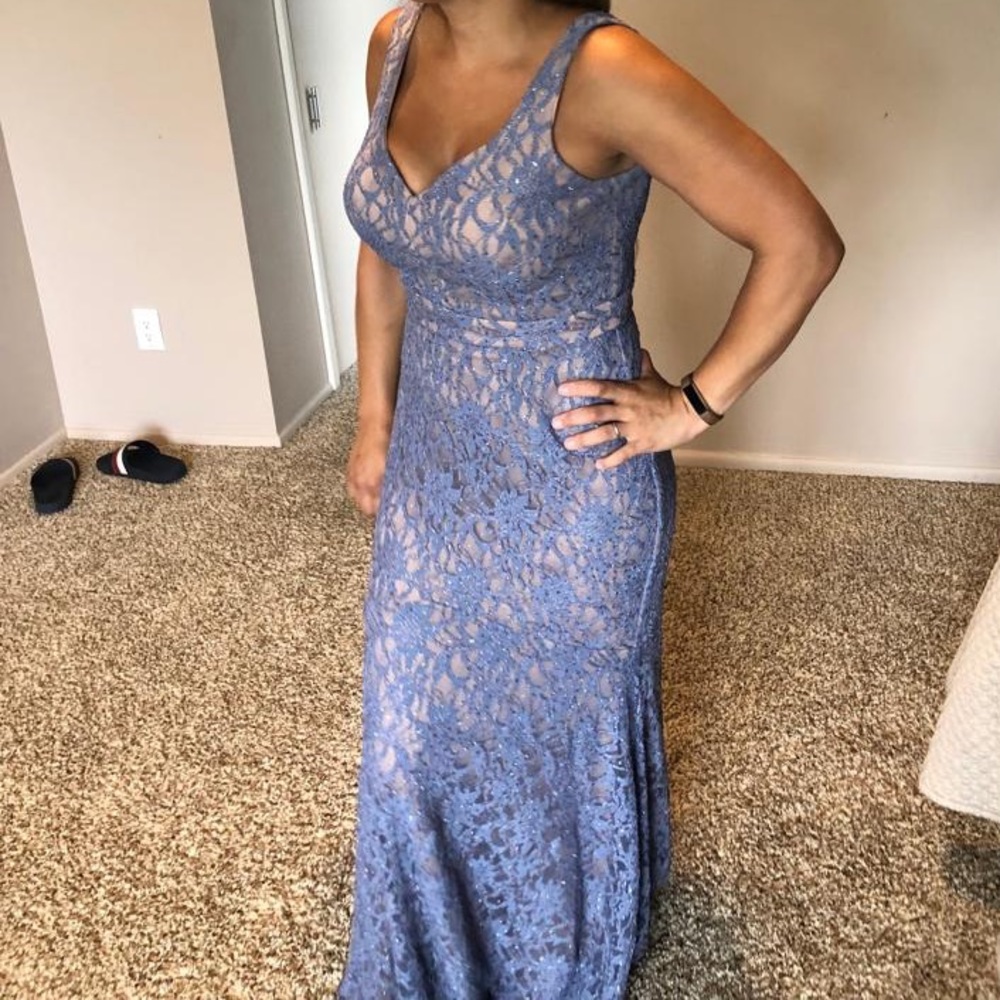 Elegant blue/gray dress